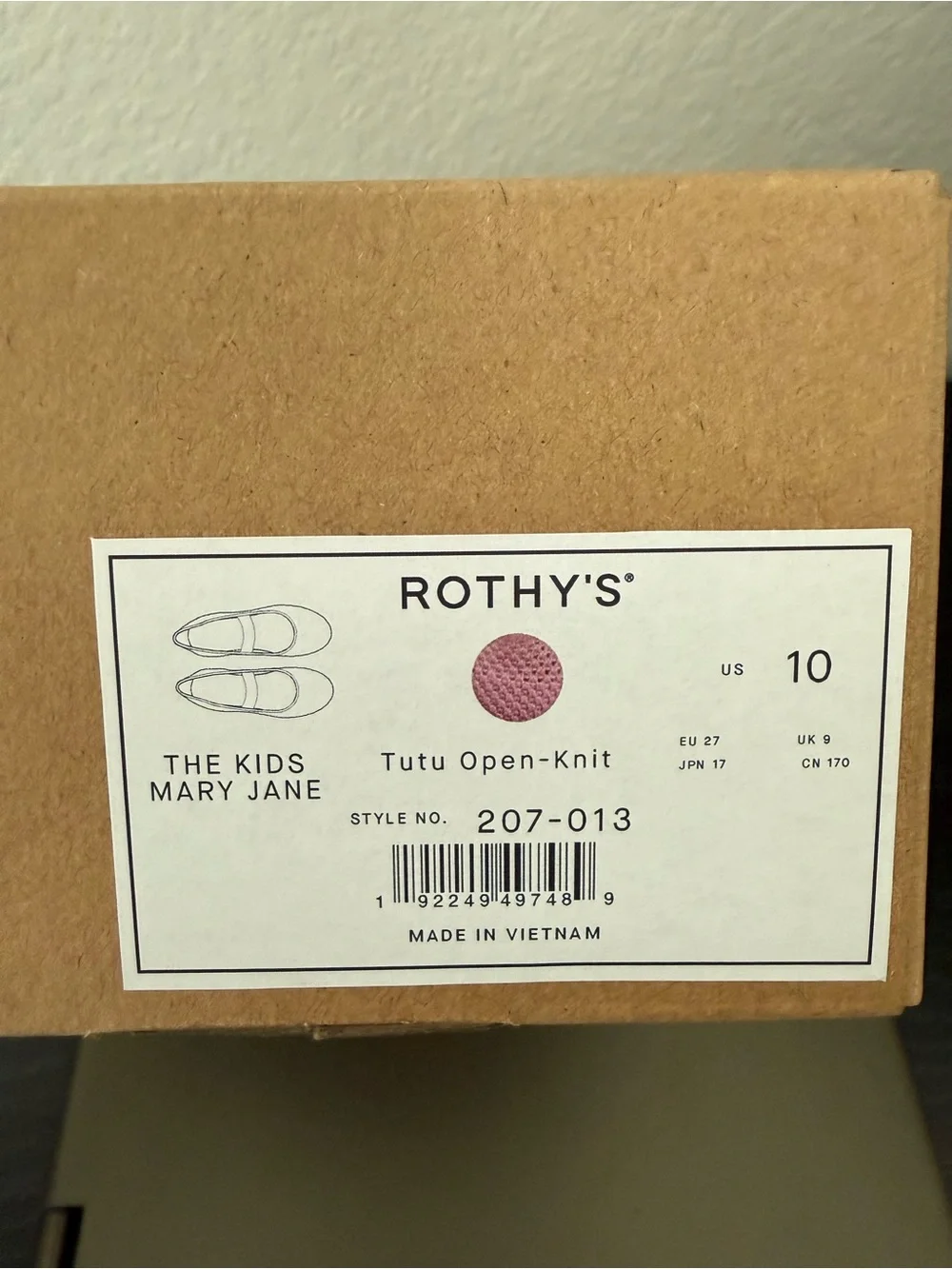 Rothy's Pink Knit Mary Jane Kids' Shoes